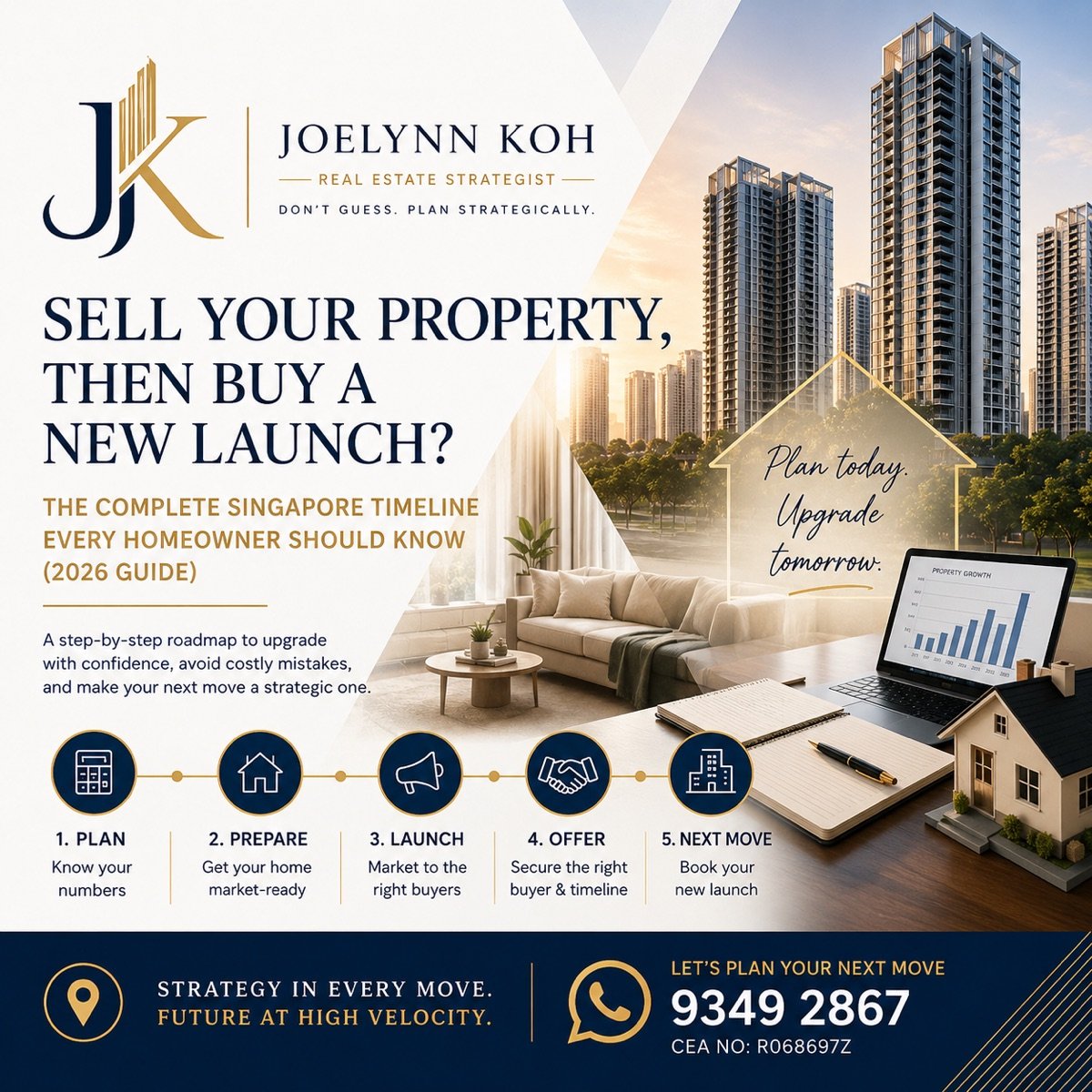 Sell your property first or buy a new launch first guide by Joelynn Koh
